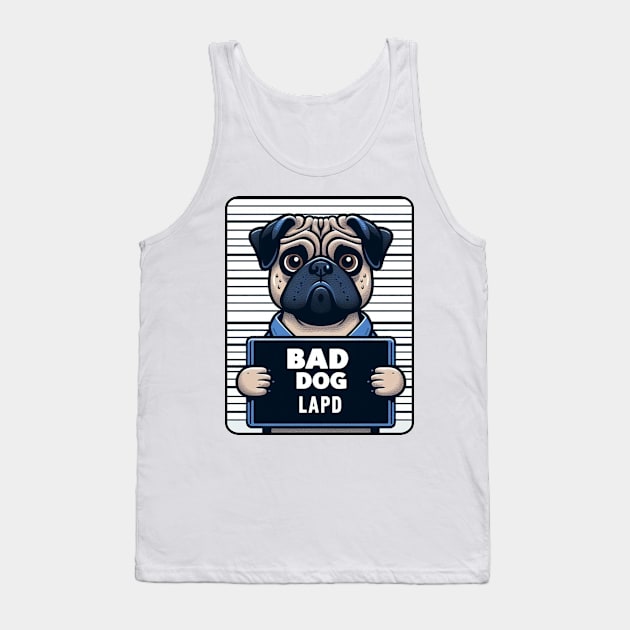 LAPD Jail Photo Bad Dog Tank Top by Shawn's Domain